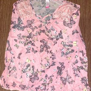 Pink butterfly blouse!